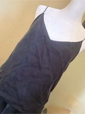 Classic Black Satin Slip Cami Tank